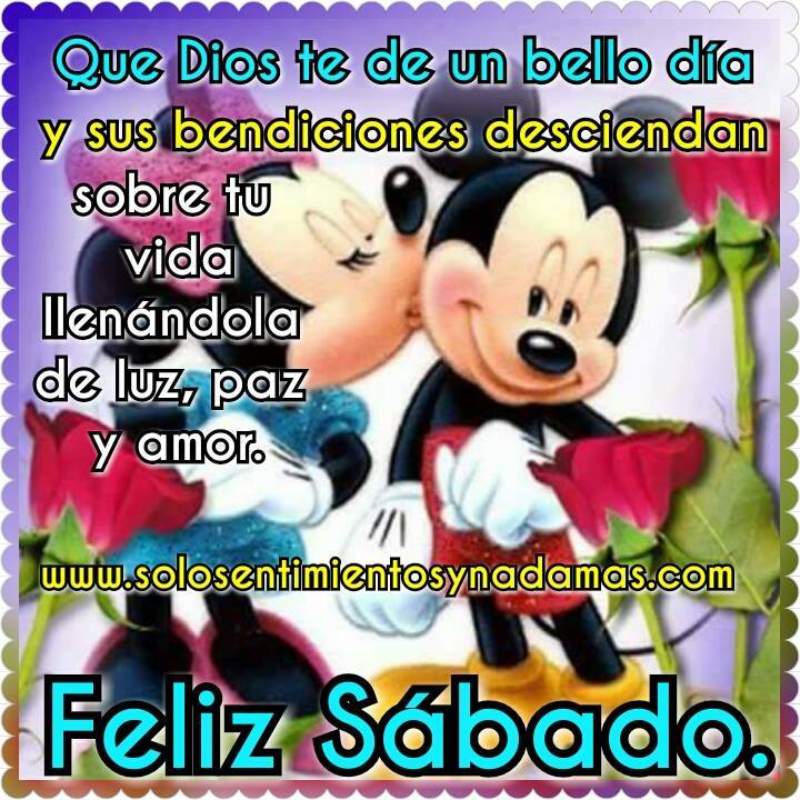 Feliz sábado que Dios derrame bendiciones en tu vida