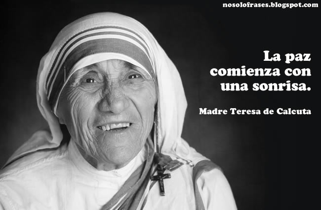 la paz comienza con una sonrisa