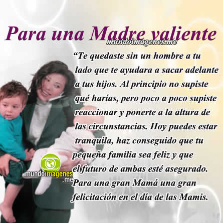 Imágenes con frases para una madre soltera