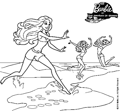 barbie-de-regreso-a-la-playa-colorear