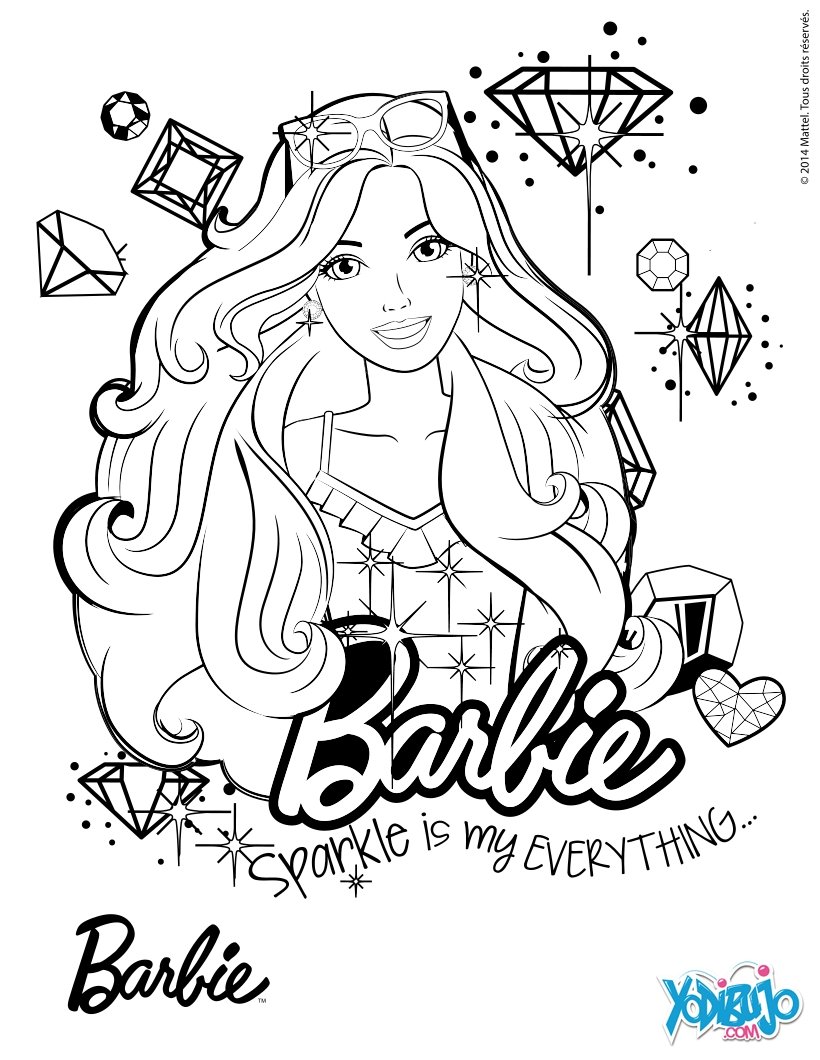 ▷ Imágenes de barbie para colorear