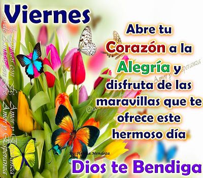 Flores de colores con frases cristianas de viernes