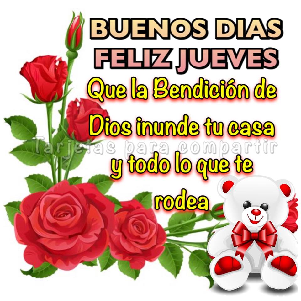 Osito blanco con rosas y frases cristianas