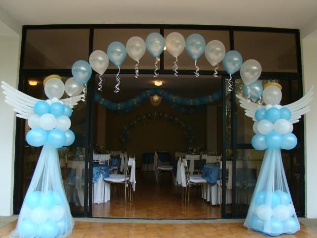 Imagenes de decoracion con globos para bautizo de una niña