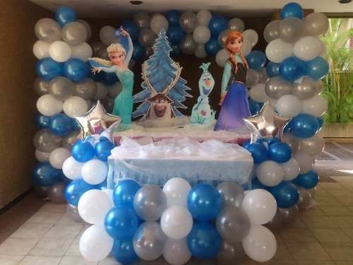 decoracion-con-globos-fiesta-frozen