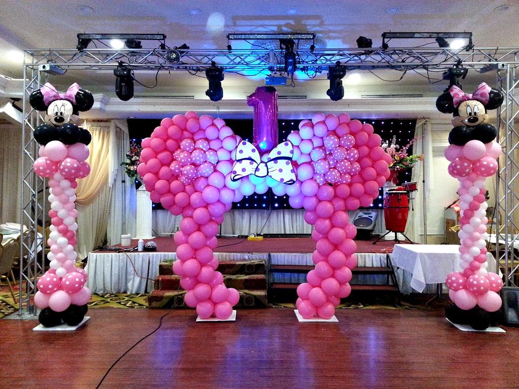▷ Imagenes de decoraciones con globos de minnie