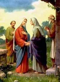 Maria junto a su prima Elizabeth