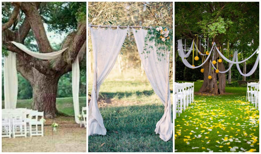 ▷ Imágenes de estilos de cortinas para una boda