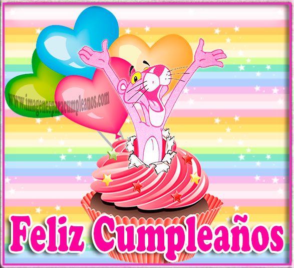 feliz-cumpleaños-pantera-rosa-cupcake