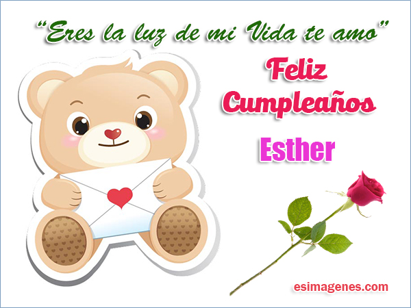 ▷ Imágenes de feliz cumpleaños esther