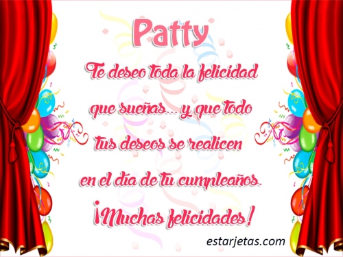 Imágenes de feliz cumpleaños hermosas paty