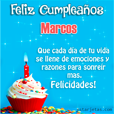 Imágenes de Feliz cumpleaños Marcos para dedicar
