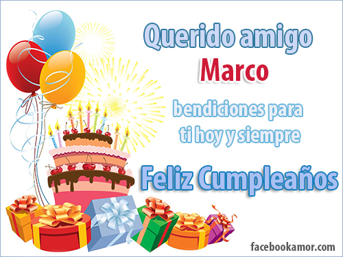 Imágenes de Feliz cumpleaños Marcos para dedicar