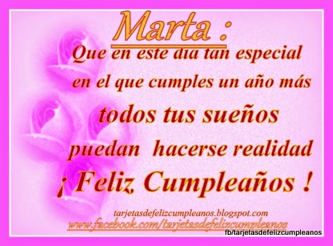 ▷ Imágenes de feliz cumpleaños marta