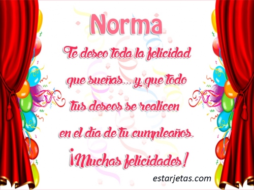 Imágenes de Feliz cumpleaños Norma para felicitar