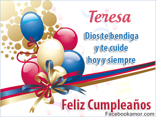 ▷ Imágenes de feliz cumpleaños Teresa