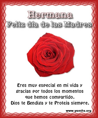 Hermana Feliz día de las Madres