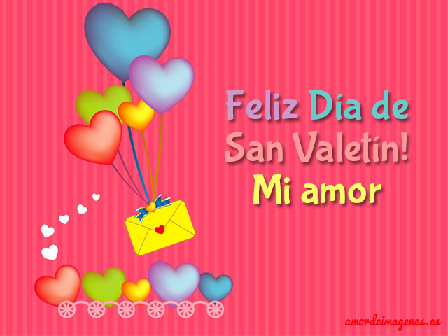 tarjetas con globos en forma de corazones