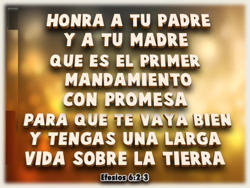 honra a tu padre y a tu madre