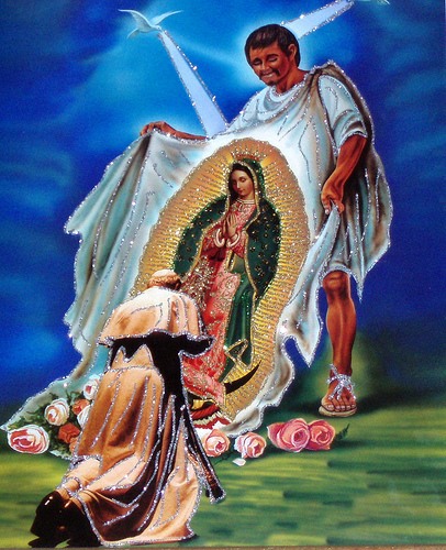 ▷ Imágenes de la virgen de guadalupe con Juan diego