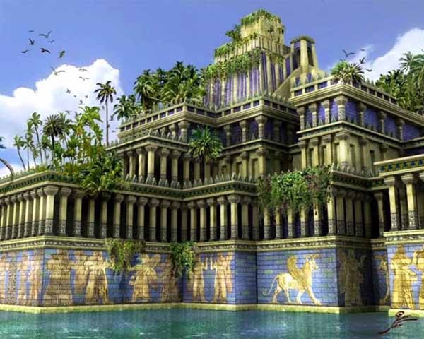 Los jardines colgantes de babilonia catalogada como una de las siete maravillas del mundo antiguo