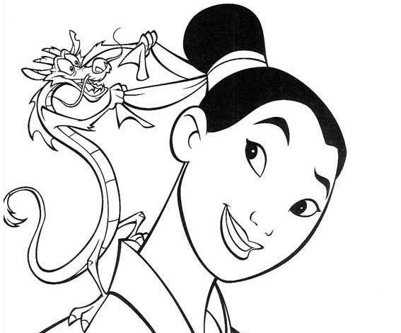 dibujos-para-colorear-de-mulan