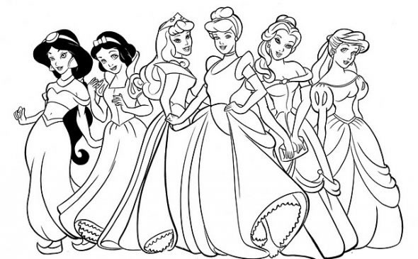 princesa-disney-para-colorear