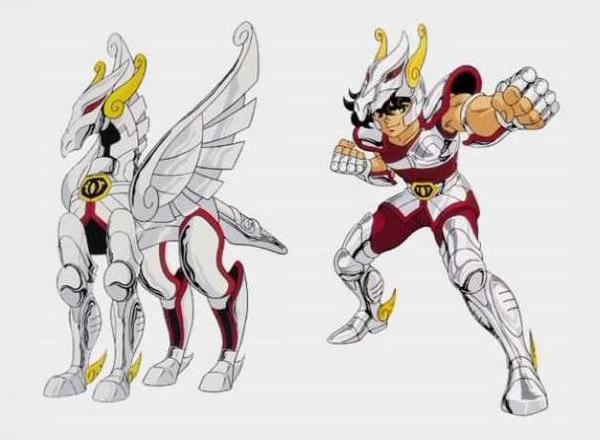 Seiya - junto - con - su - armadura - del - pegaso