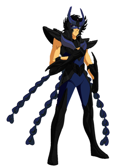 en - esta - imagen- podemos - ver - a- Fénix -de - los - caballeros - negros - este - es- uno- de - los - caballeros- del- zodiaco