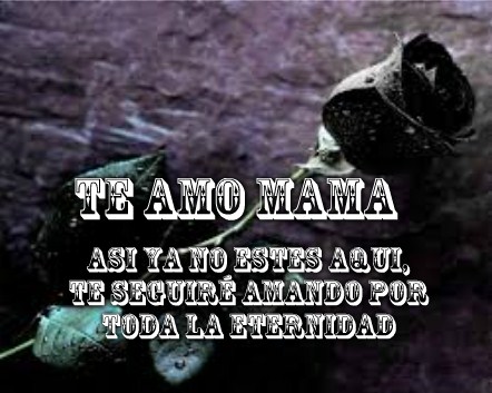 Imágenes de luto por la partida de mi madre