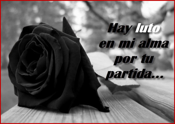 Imágenes de luto por la partida de mi madre