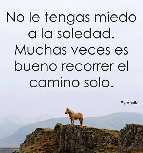 No le tengas miedo a la soledad