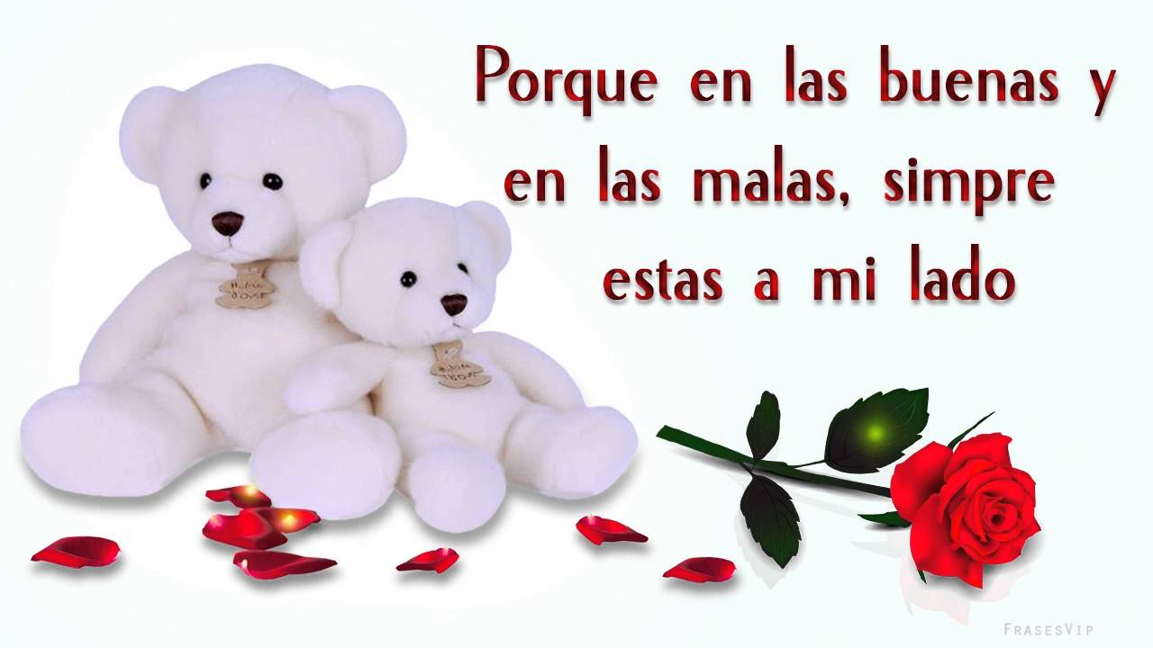 ▷ Imágenes de rosas con peluches y corazones
