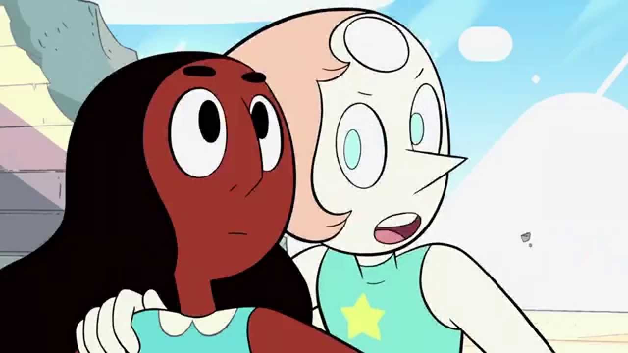 steven universe en esta imagen podemos ver a perla y cony
