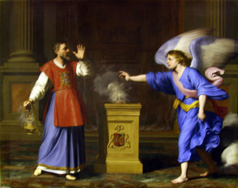 zacaria es visitado por un ángel