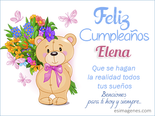Imágenes lindas de feliz cumpleaños Elena para compartir