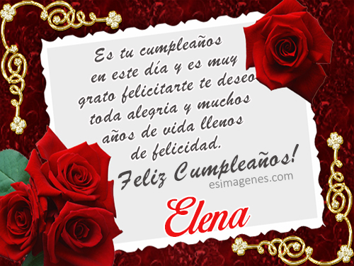 Imágenes lindas de feliz cumpleaños Elena para compartir