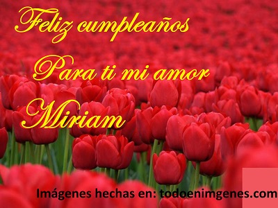 Imágenes lindas de feliz cumpleaños mi amor miriam