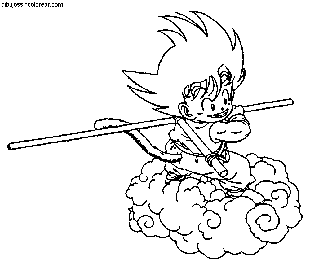 goku de pequeño para colorear 1