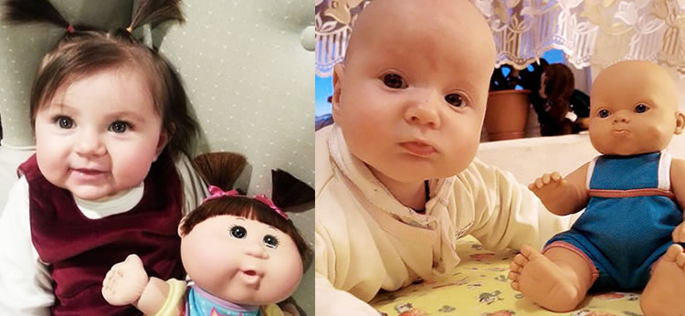 ▷ Niños parecidos a sus muñecos