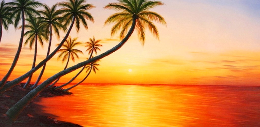 paisajes cuadros atardeceres playa (6)