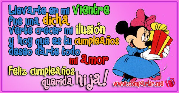frases-de-cumpleaños-para-hija-minnie-con-regalo