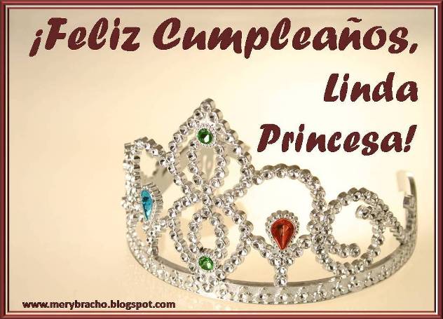▷ Tarjetas de feliz cumpleaños mi princesa